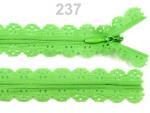 Spitzen Reißverschluss mit Zipper Blütenmuster 18 cm - Jasmingrün